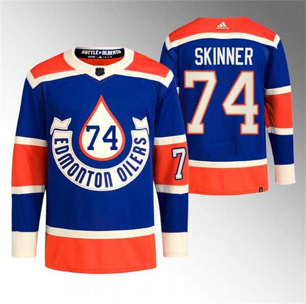 Mens Edmonton Oilers #74 Stuart Skinner 2023 Royal Heritage Classic Primegreen Stitched Jersey Dzhi